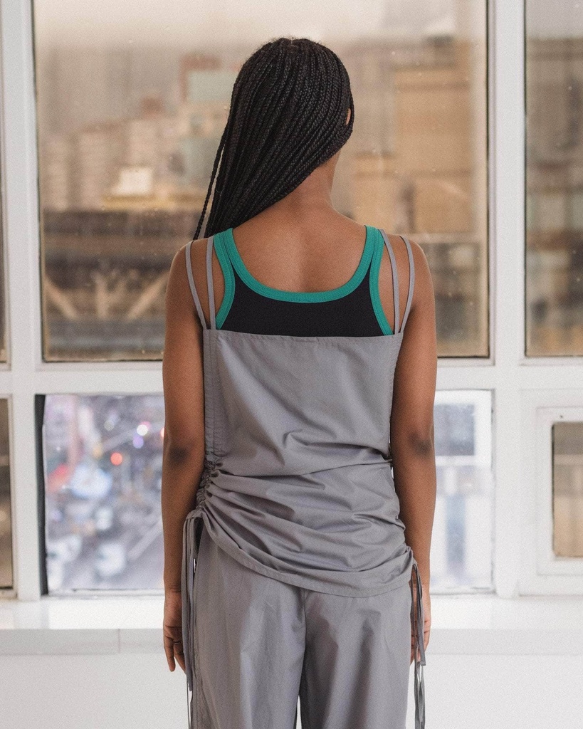 Baserange toppur Pictorial Strap top Ziti Grey | Kool